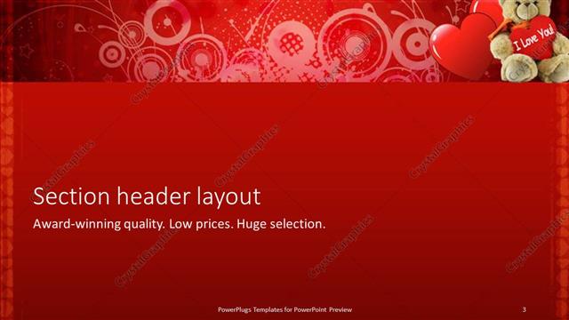 Section Header presentation slide layout
