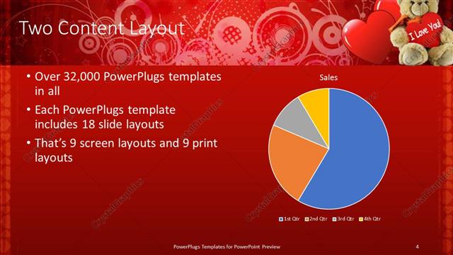 Two Content presentation slide layout
