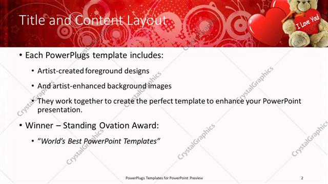 Title and Content presentation slide layout