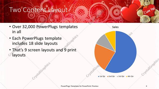 Two Content presentation slide layout