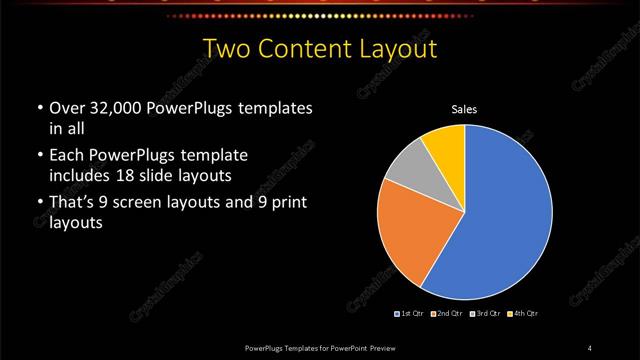 Two Content presentation slide layout