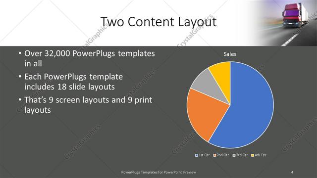 Two Content presentation slide layout