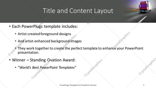 Title and Content presentation slide layout