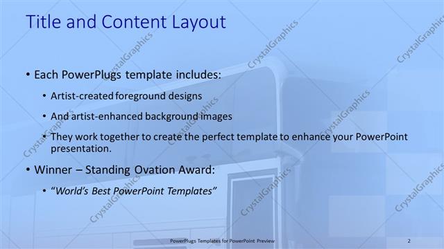 Title and Content presentation slide layout