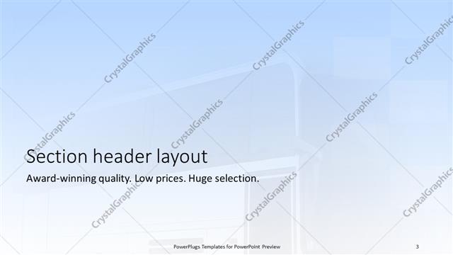 Section Header presentation slide layout