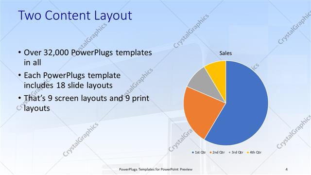 Two Content presentation slide layout