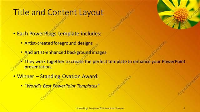 Title and Content presentation slide layout