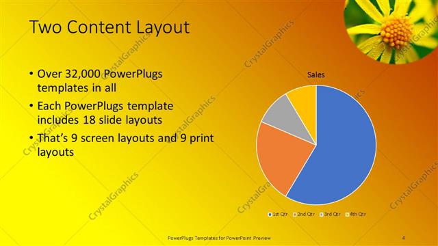 Two Content presentation slide layout