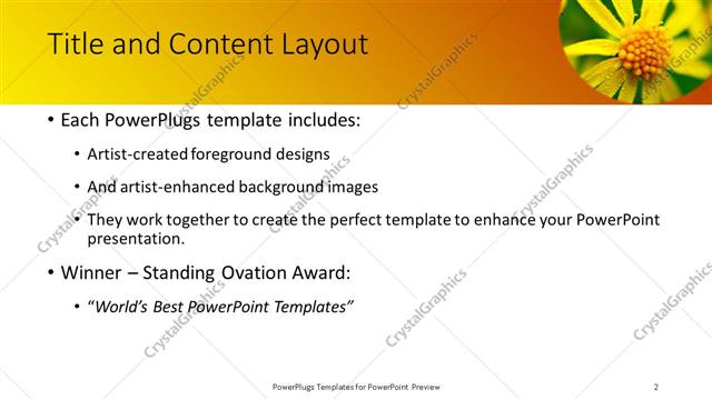 Title and Content presentation slide layout