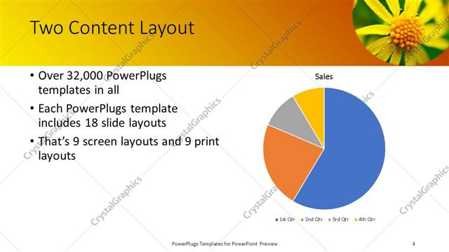 Two Content presentation slide layout