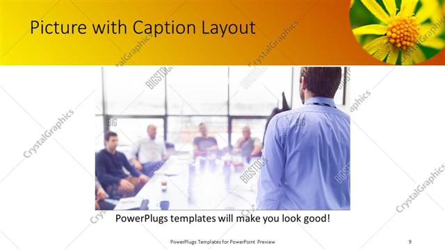 Picture with Caption presentation slide layout