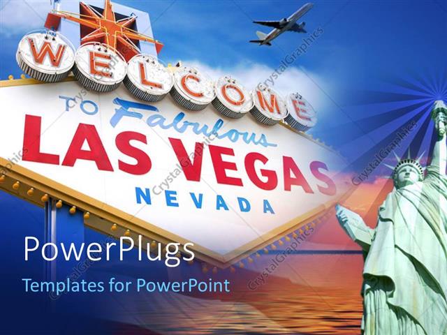Powerpoint Template Bill Board Welcoming To Las Vegas Nevada