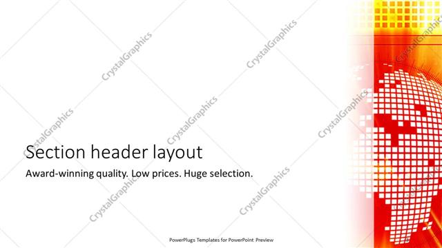 Section Header presentation slide layout