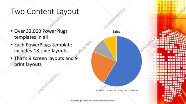 Two Content presentation slide layout