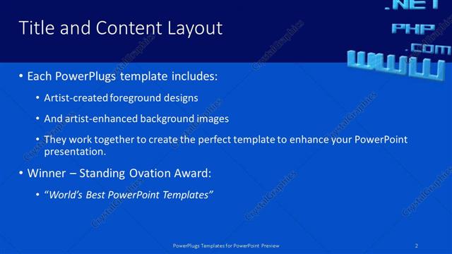 Title and Content presentation slide layout