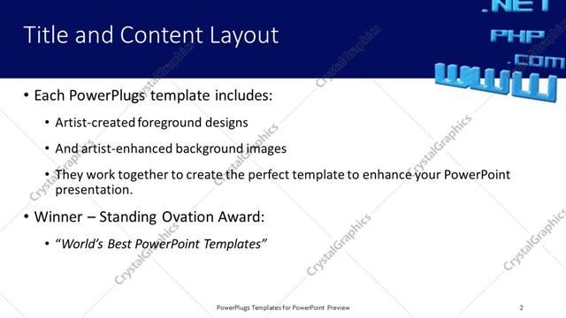 Title and Content presentation slide layout
