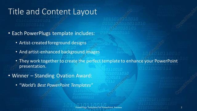 Title and Content presentation slide layout