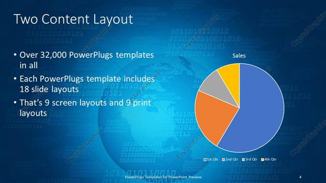 Two Content presentation slide layout