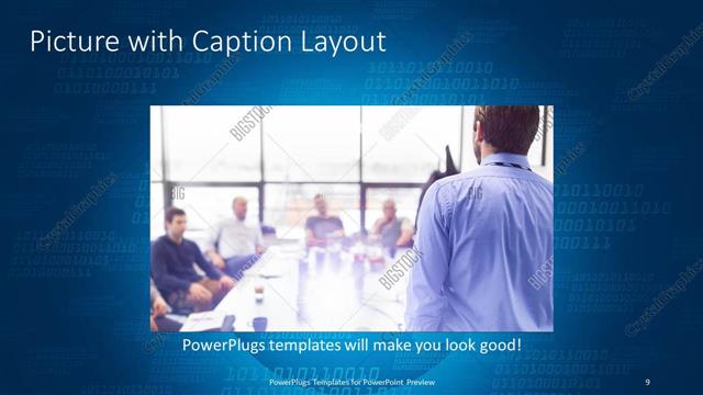 Picture with Caption presentation slide layout