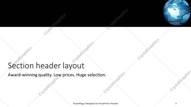 Section Header presentation slide layout