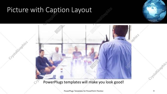 Picture with Caption presentation slide layout