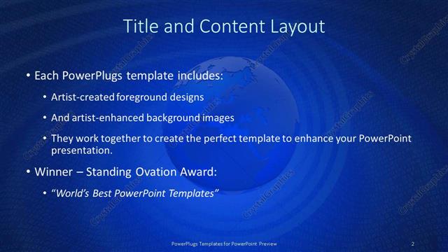 Title and Content presentation slide layout