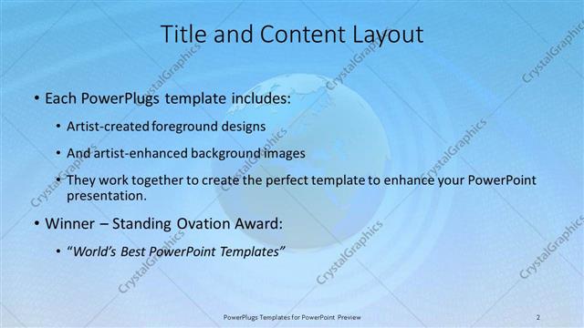 Title and Content presentation slide layout