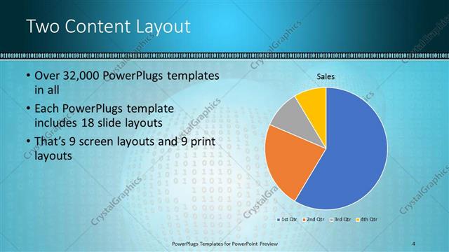 Two Content presentation slide layout