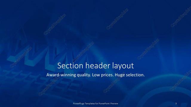 Section Header presentation slide layout