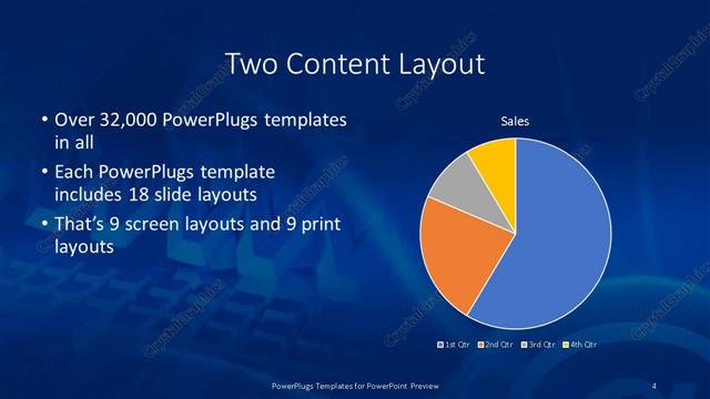 Two Content presentation slide layout