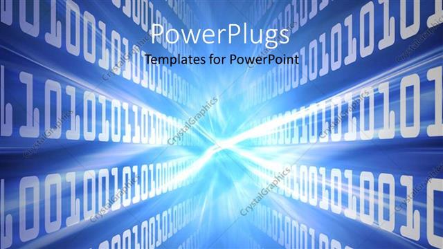  Presentation with binary blue - Binary coding blue and white background