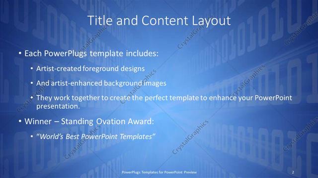 Title and Content presentation slide layout