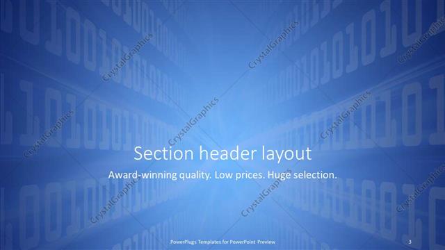Section Header presentation slide layout