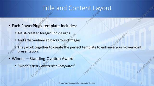 Title and Content presentation slide layout