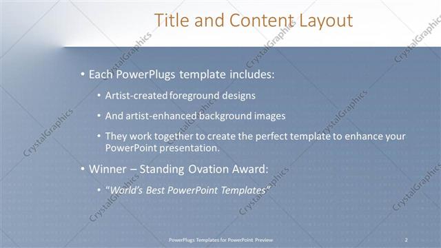 Title and Content presentation slide layout