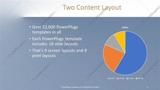 Two Content presentation slide layout