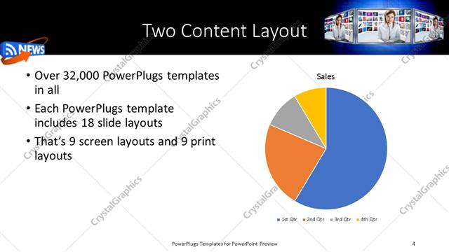 Two Content presentation slide layout