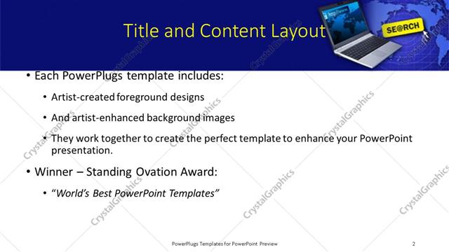 Title and Content presentation slide layout