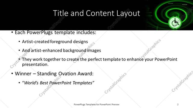 Title and Content presentation slide layout