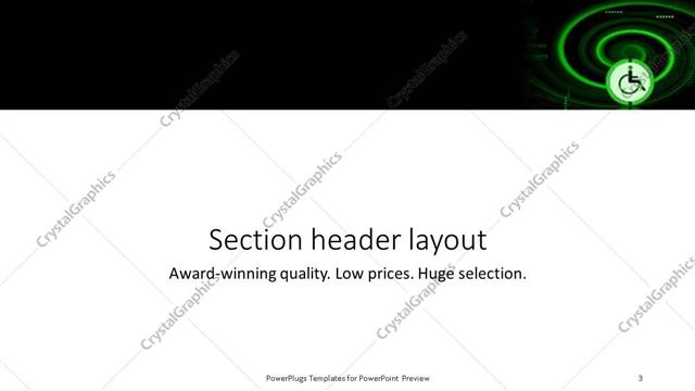 Section Header presentation slide layout