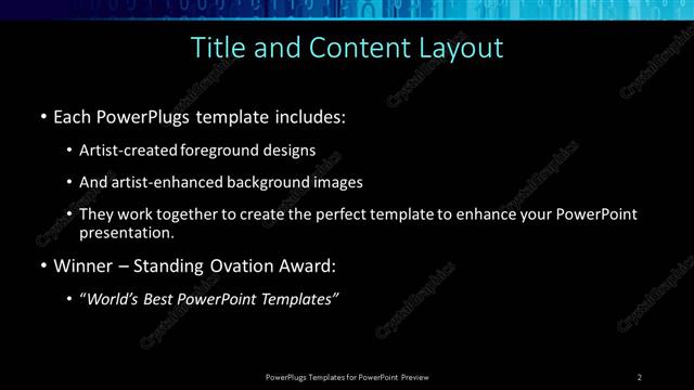 Title and Content presentation slide layout