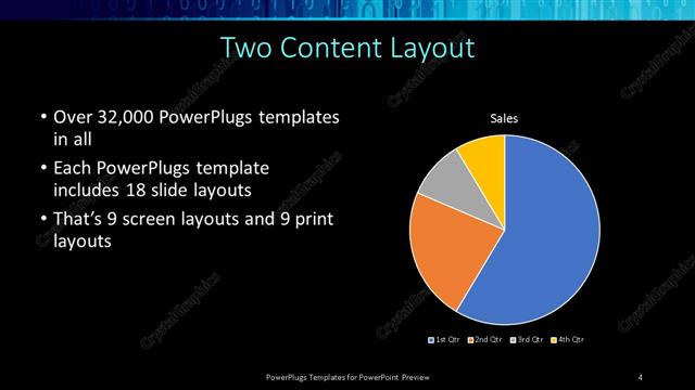 Two Content presentation slide layout