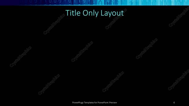 Title Only presentation slide layout