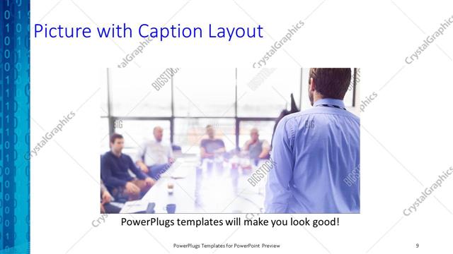 Picture with Caption presentation slide layout