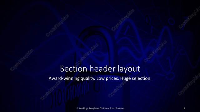 Section Header presentation slide layout