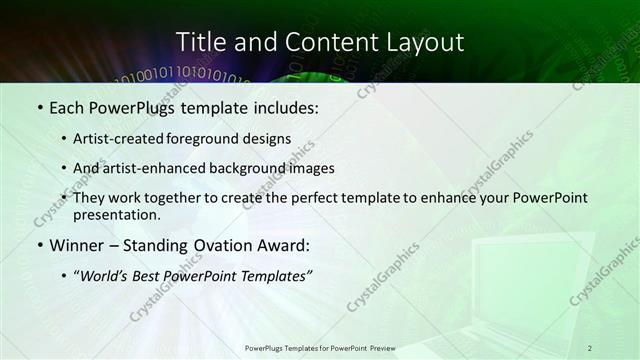 Title and Content presentation slide layout