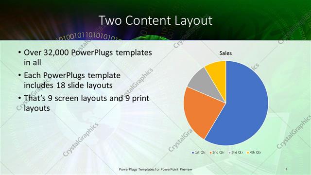 Two Content presentation slide layout