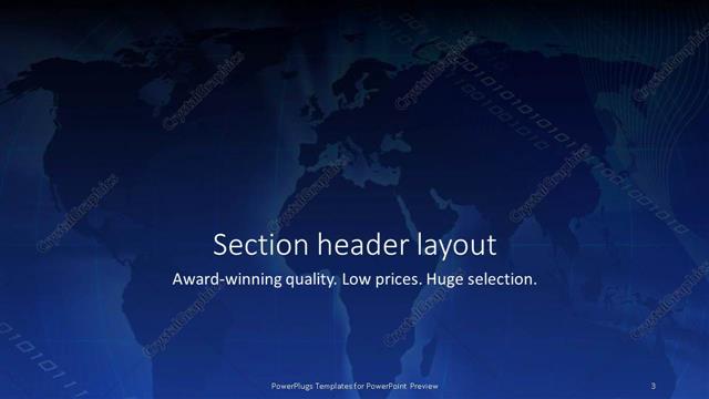 Section Header presentation slide layout