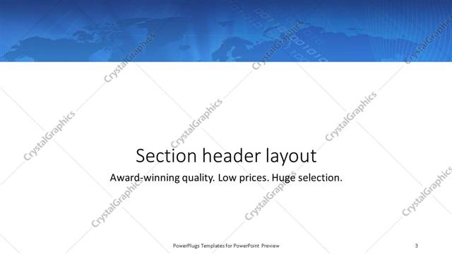 Section Header presentation slide layout