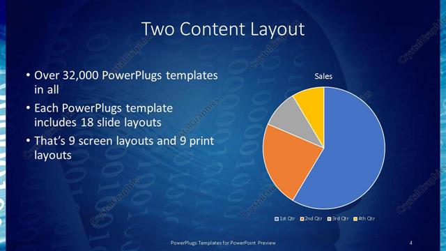Two Content presentation slide layout